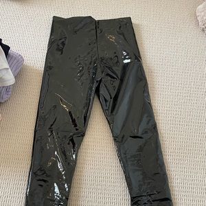 Bloomingdale’s Aqua Patent Leather Leggings